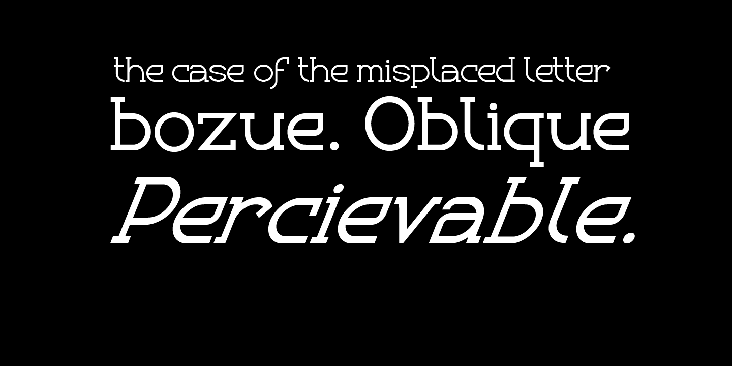 Bozue Light Font preview